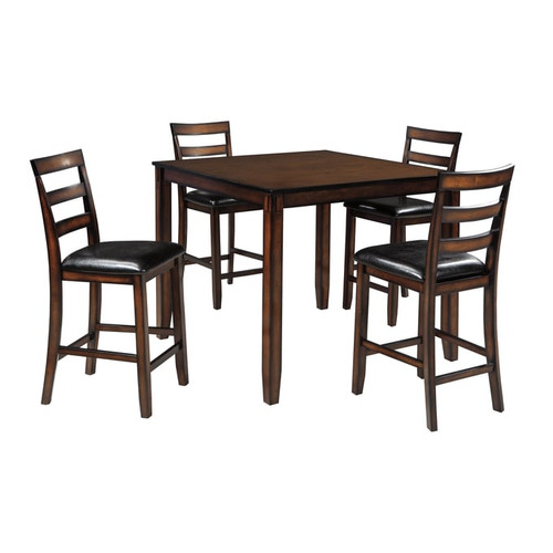 Ashley Furniture Coviar Brown 5pc Counter Table Set