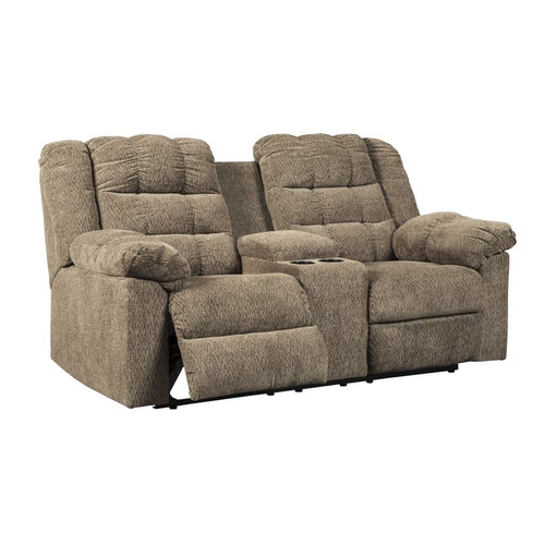 Ashley Furniture Workhorse Double Reclining Console Loveseat