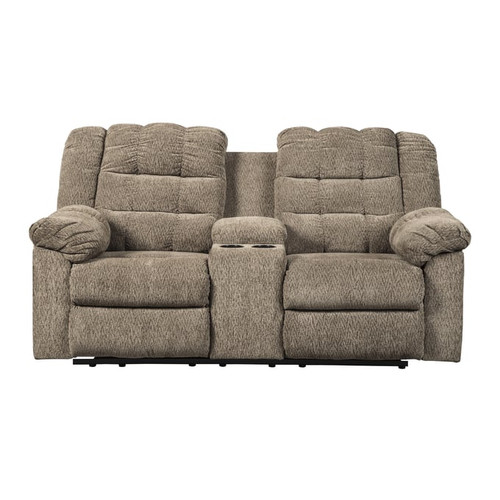 Ashley Furniture Workhorse Double Reclining Console Loveseat
