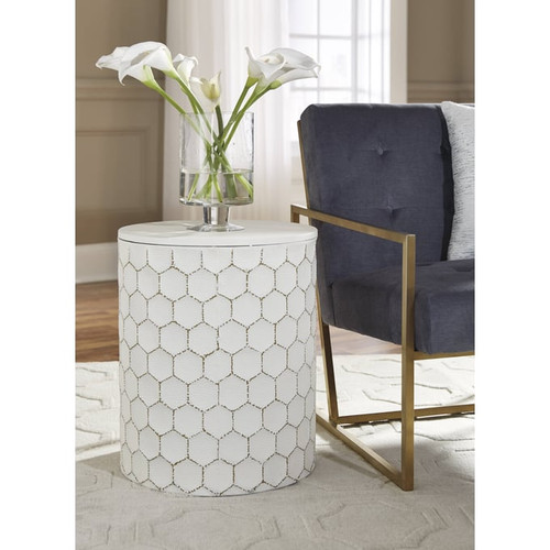 Ashley Furniture Polly White Stool