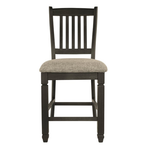 2 Ashley Furniture Tyler Creek Black Gray Upholstered Barstools