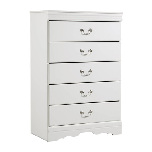 Ashley Furniture Anarasia White Five Drawers Chest