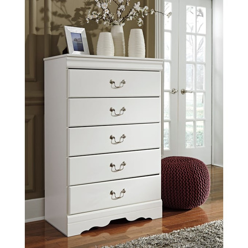 Ashley Furniture Anarasia White Five Drawers Chest