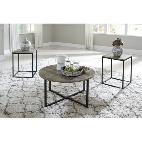 Ashley Furniture Wadeworth Two Tone 3pc Occasional Table Set