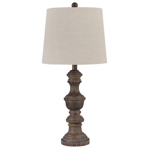 2 Ashley Furniture Magaly Brown Poly Table Lamps