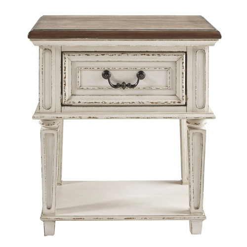 Ashley Furniture Realyn Chipped White One Drawer Night Stand