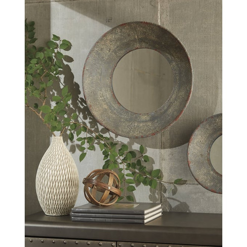 Ashley Furniture Carine Gray Metal Accent Mirror