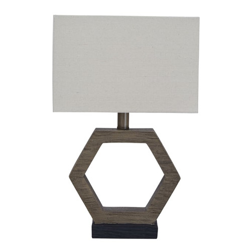 Ashley Furniture Marilu Gray Brown Poly Table Lamp