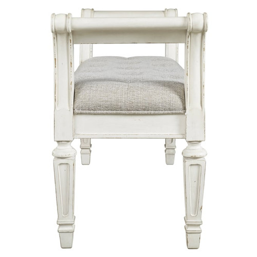 Ashley Furniture Realyn Beige Antique White Accent Bench