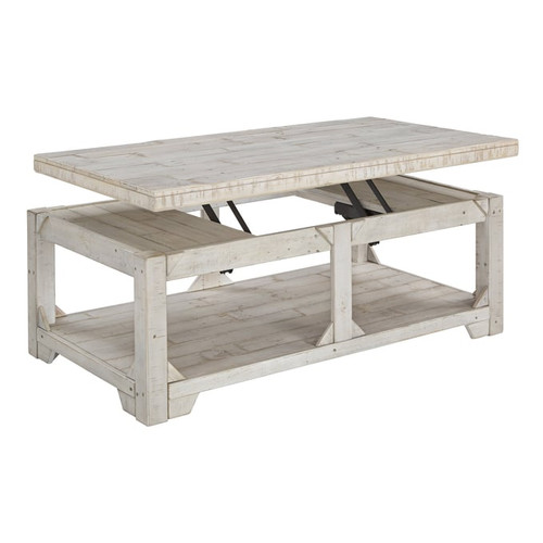 Ashley Furniture Fregine White Wash Lift Top Cocktail Table