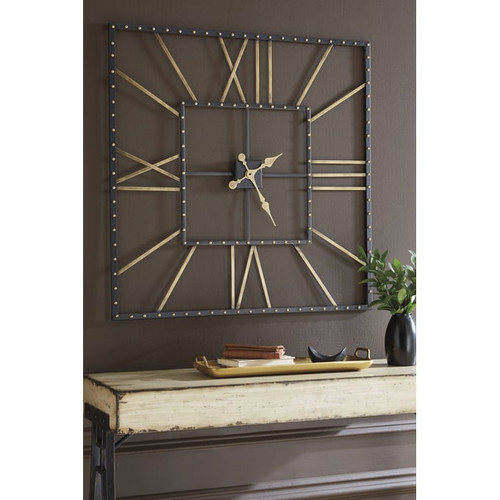 Ashley Furniture Thames Black Gold Wall Clock