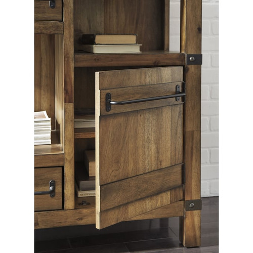 Ashley Furniture Roybeck Casual Light Brown Bronze Accent Cabinet