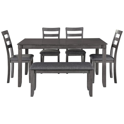 Ashley Furniture Bridson Gray Rectangle 6pc Dining Room Set