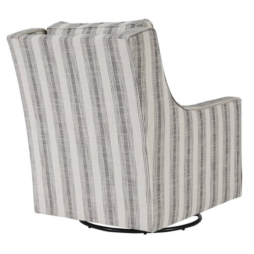 Ashley Furniture Kambria Ivory Black Swivel Glider Accent Chair