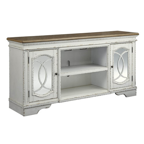 Ashley Furniture Realyn Chipped White XL TV Stand