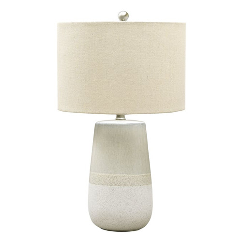 Ashley Furniture Shavon Beige Ceramic Table Lamp