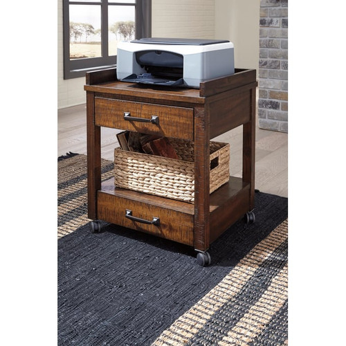 Ashley Furniture Baldridge Rustic Brown Printer Stand