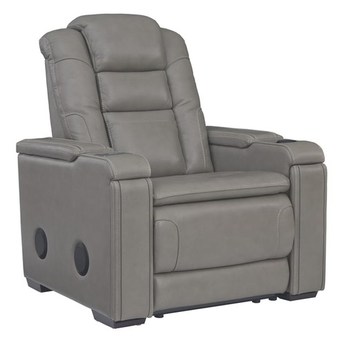 Ashley Furniture Boerna Gray Adjustable Headrest Power Recliner