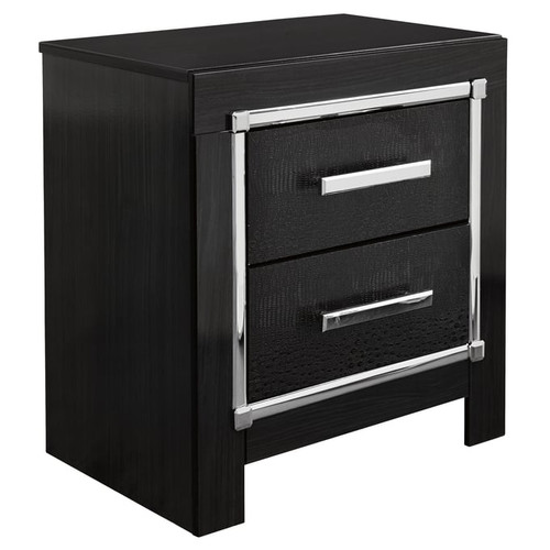 Ashley Furniture Kaydell Black Two Drawer Night Stand