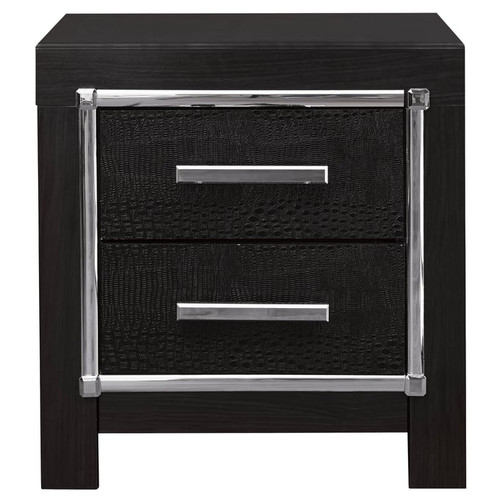 Ashley Furniture Kaydell Black Two Drawer Night Stand