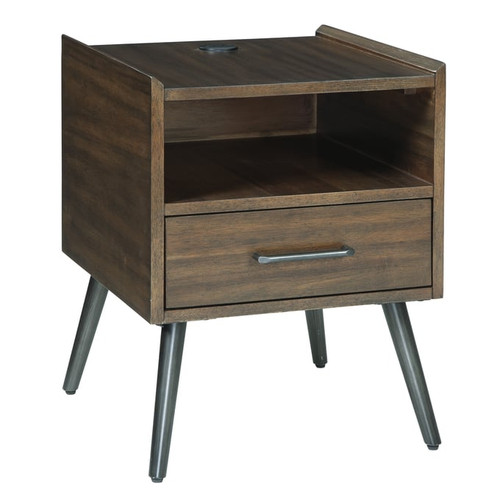 Ashley Furniture Calmoni Brown Square End Table