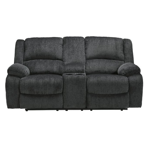 Ashley Furniture Draycoll Slate Power Double Reclining Console Loveseats