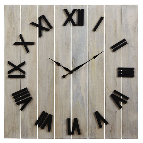 Ashley Furniture Bronson Whitewash Black Wall Clock