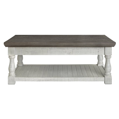 Ashley Furniture Havalance Gray White Lift Top Cocktail Table