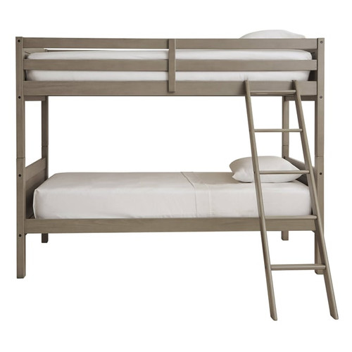 Ashley Furniture Lettner Light Gray Hardwood Bunk Beds