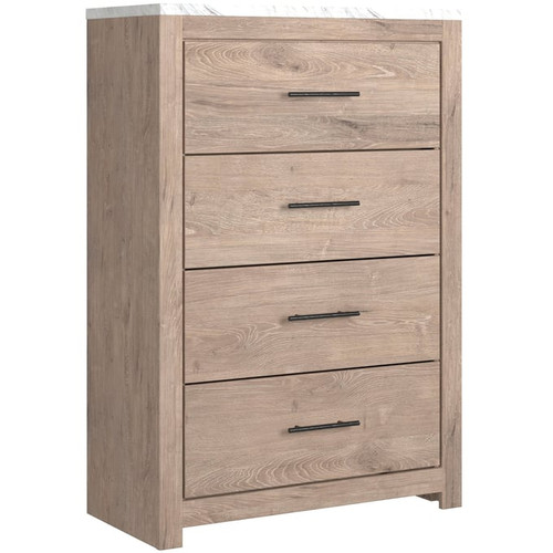 Ashley Furniture Senniberg Light Brown White Four Drawer Chest