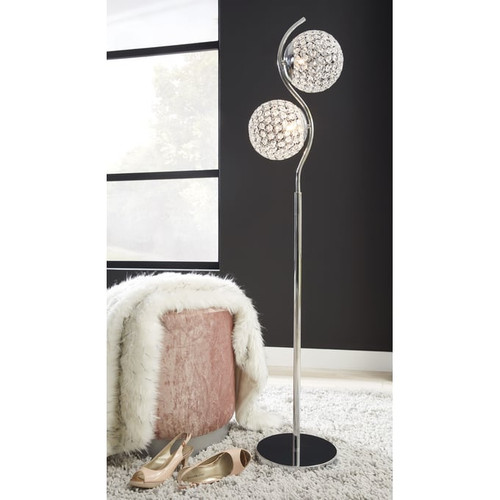 Ashley Furniture Winter Silver Metal Floor Lamp