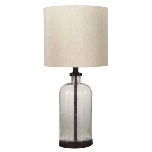 Ashley Furniture Bandile Bronze Clear Glass Table Lamp