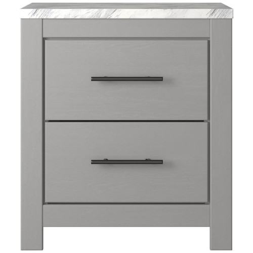 Ashley Furniture Cottonburg Light Gray White Two Drawer Night Stand