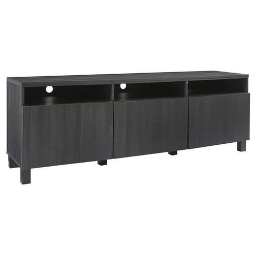Ashley Furniture Yarlow Black Wood Extra Large TV Stand