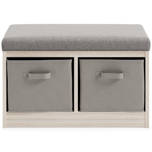 Ashley Furniture Blariden Gray Natural Storage Bench