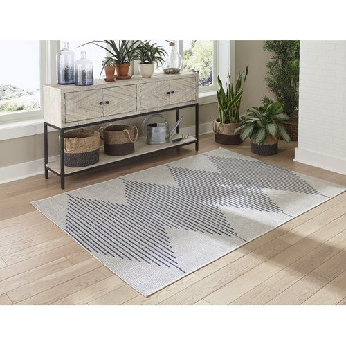 Ashley Furniture Alverno White Blue Rugs