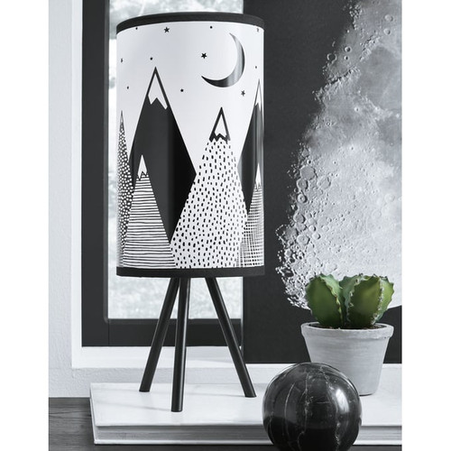 Ashley Furniture Manu White Black Metal Table Lamp