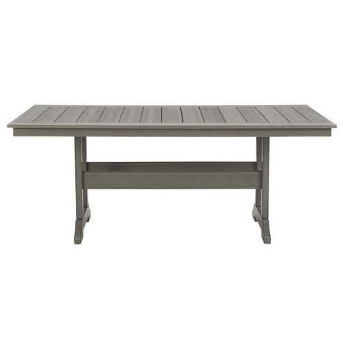 Ashley Furniture Visola Gray Outdoor Rectangle Dining Table