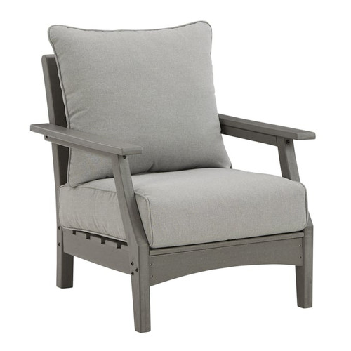 2 Ashley Furniture Visola Gray Lounge Chairs With Cushion