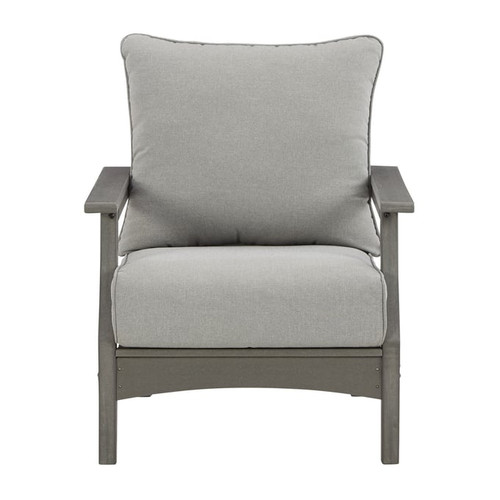 2 Ashley Furniture Visola Gray Lounge Chairs With Cushion