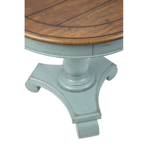 Ashley Furniture Mirimyn Casual Teal Brown Accent Table