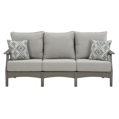 Ashley Furniture Visola Gray Outdoor Sofa With Cushion