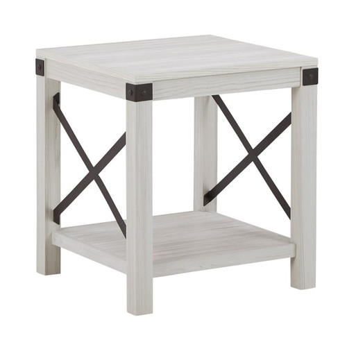 Ashley Furniture Bayflynn Whitewash Wood End Table