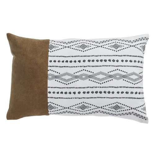 Ashley Furniture Lanston Caramel White Fabric Pillow