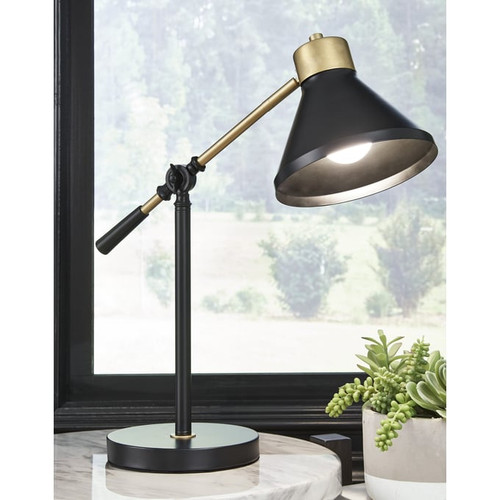 Ashley Furniture Garville Black Gold Desk Lamp