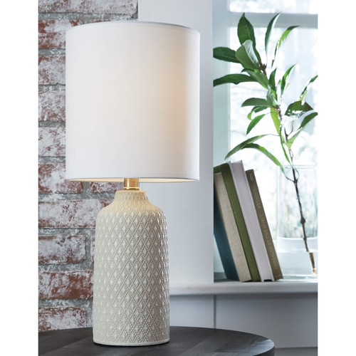 Ashley Furniture Donnford Gray Ceramic Table Lamps