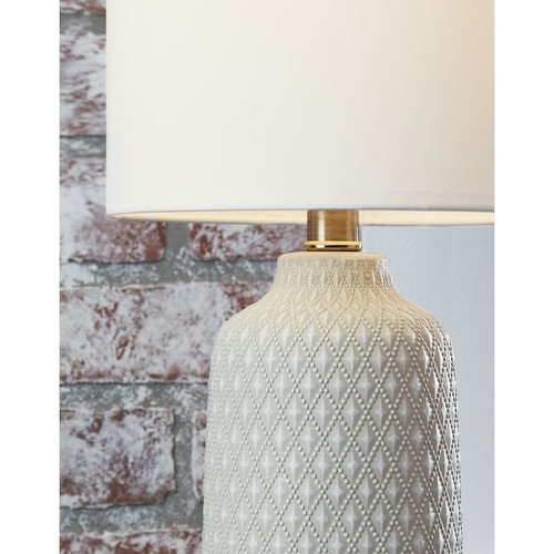 Ashley Furniture Donnford Gray Ceramic Table Lamps