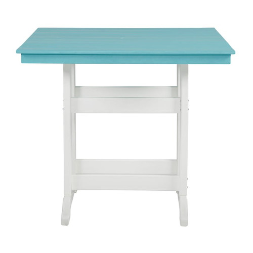 Ashley Furniture Eisely Turquoise White Square Counter Table