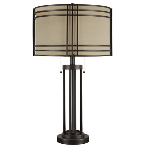 Ashley Furniture Hanswell Dark Brown Metal Table Lamp
