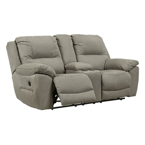 Ashley Furniture Next Gen Gaucho Putty Double Reclining Loveseats With Console